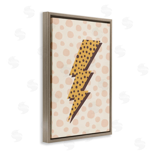 Stupell Industries Nataly White | Dotted Lightning Bolt Wall Art