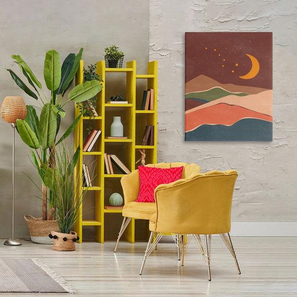 Stupell Industries Nataly White | Earthtone Desert Moon Wall Art