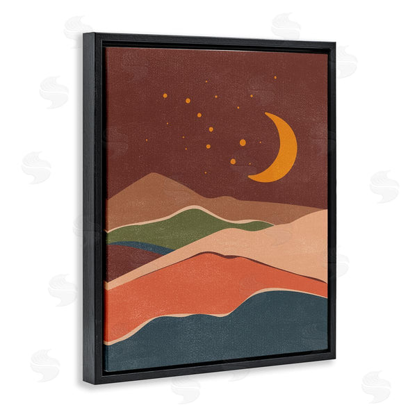 Stupell Industries Nataly White | Earthtone Desert Moon Wall Art