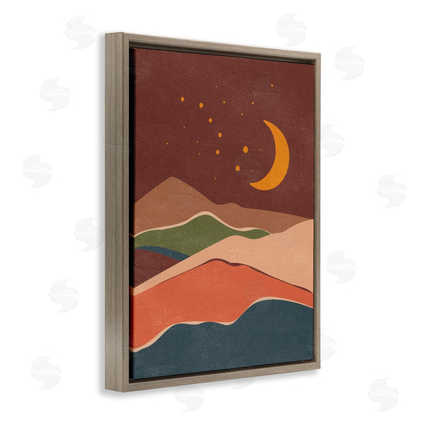 Stupell Industries Nataly White | Earthtone Desert Moon Wall Art