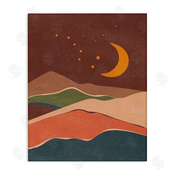 stupell industries Nataly White | Earthtone Desert Moon Wall Art