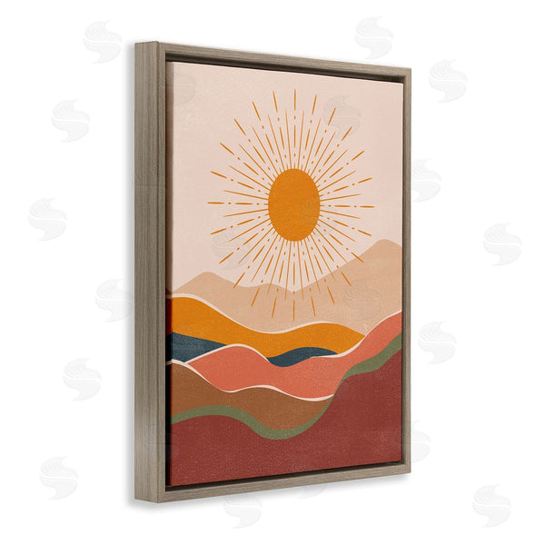 Stupell Industries Nataly White | Earthtone Desert Sun Wall Art