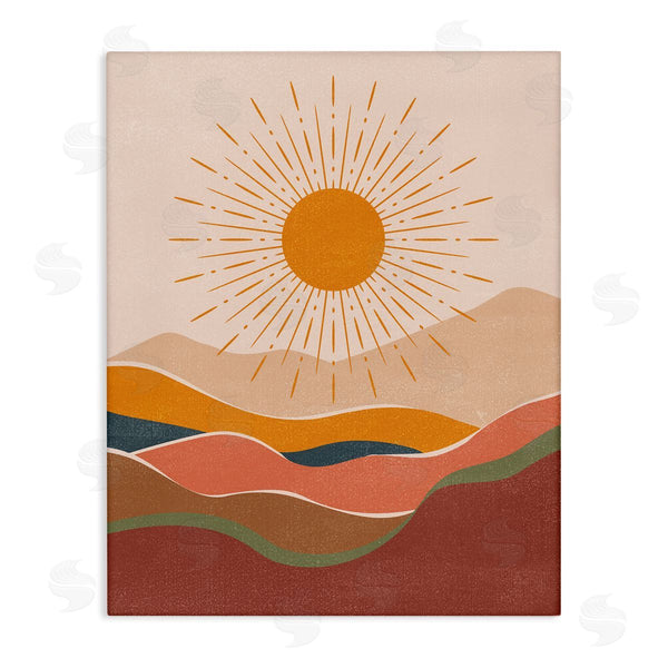 stupell industries Nataly White | Earthtone Desert Sun Wall Art