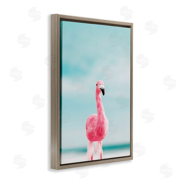 Stupell Industries Nataly White | Funky Summer Flamingo Wall Art