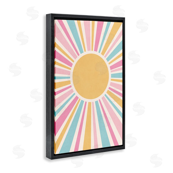 Stupell Industries Nataly White | Groovy Pastel Sun Rays Wall Art