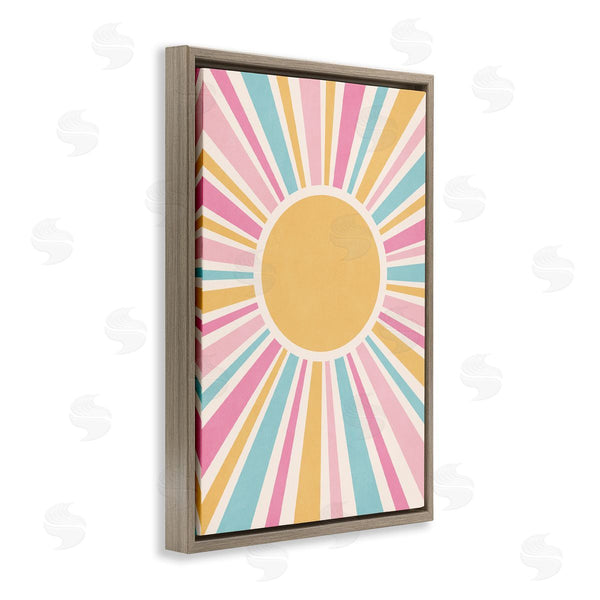 Stupell Industries Nataly White | Groovy Pastel Sun Rays Wall Art