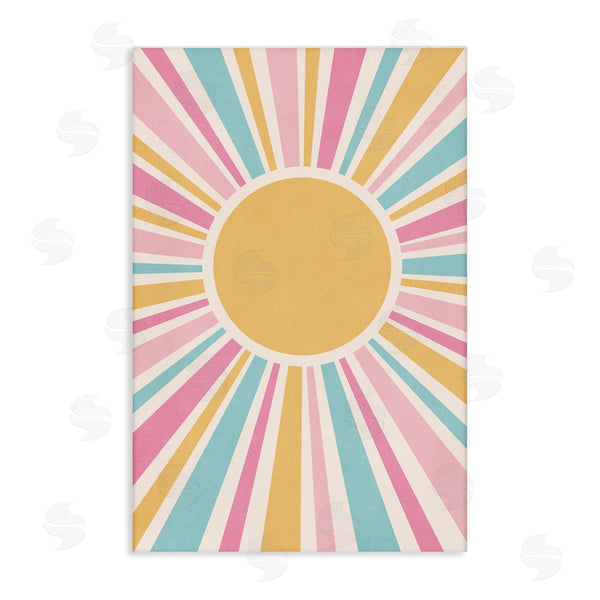 stupell industries Nataly White | Groovy Pastel Sun Rays Wall Art