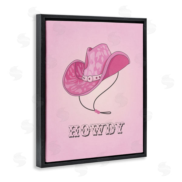 Stupell Industries Nataly White | Howdy Pink Cowgirl Hat Wall Art
