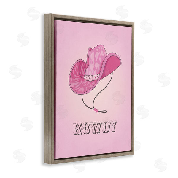 Stupell Industries Nataly White | Howdy Pink Cowgirl Hat Wall Art