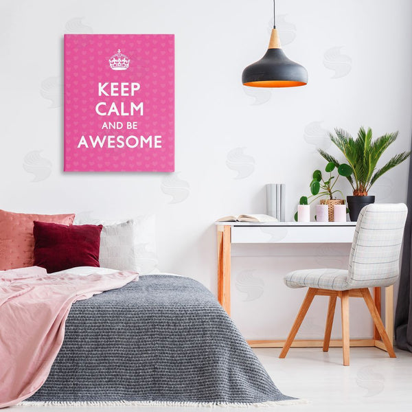 Stupell Industries Nataly White | Keep Calm Be Awesome Wall Art