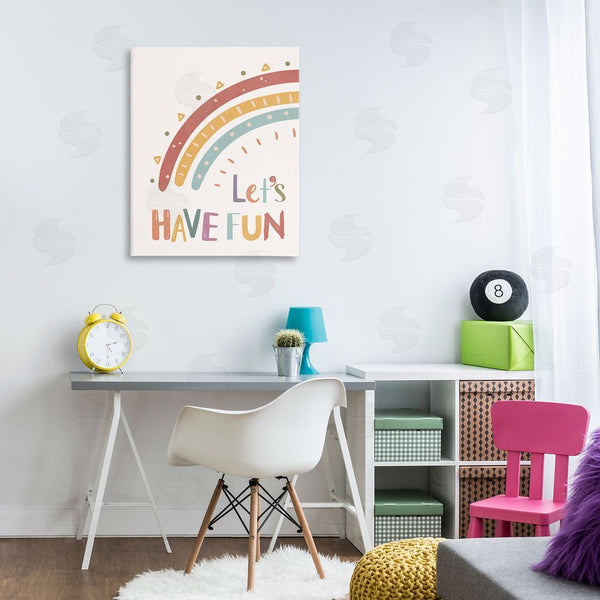 Stupell Industries Nataly White | Let's Have Fun Rainbow Wall Art