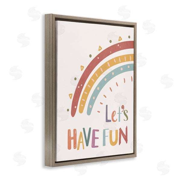 Stupell Industries Nataly White | Let's Have Fun Rainbow Wall Art