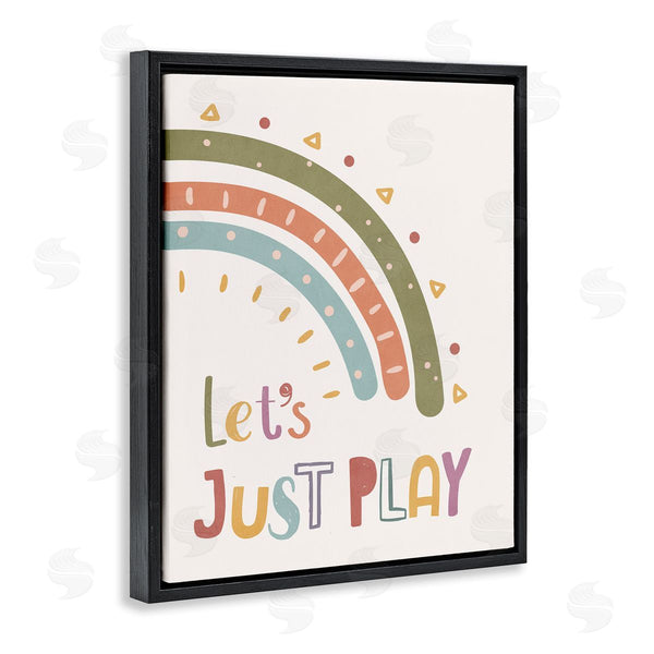 Stupell Industries Nataly White | Let's Just Play Rainbow Wall Art