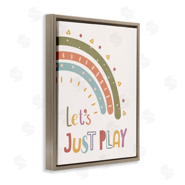 Stupell Industries Nataly White | Let's Just Play Rainbow Wall Art