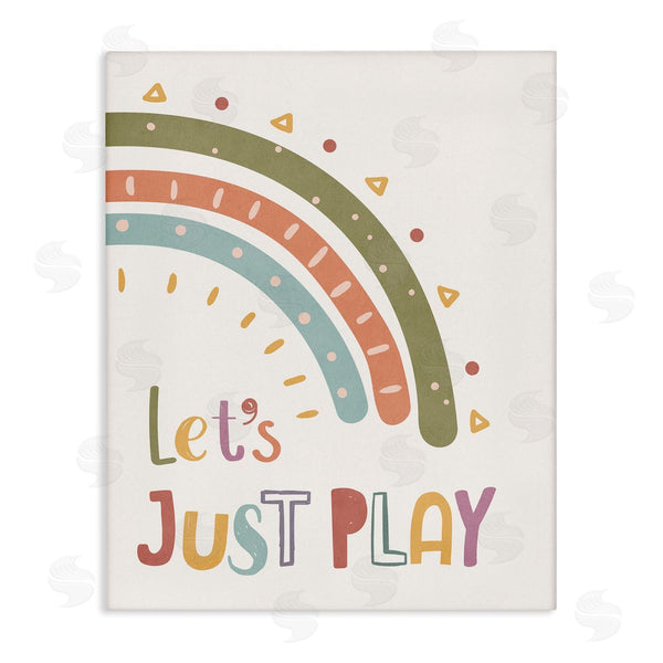stupell industries Nataly White | Let's Just Play Rainbow Wall Art