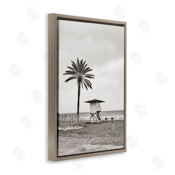 Stupell Industries Nataly White | Lifeguard Tower & Palm Wall Art
