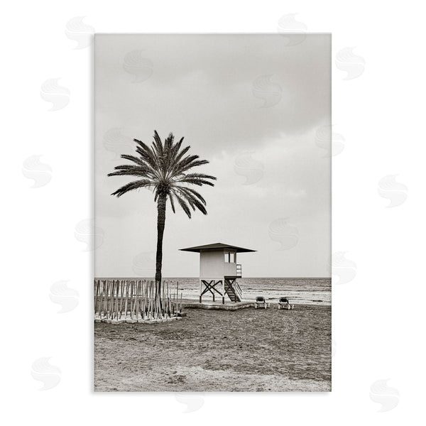 stupell industries Nataly White | Lifeguard Tower & Palm Wall Art