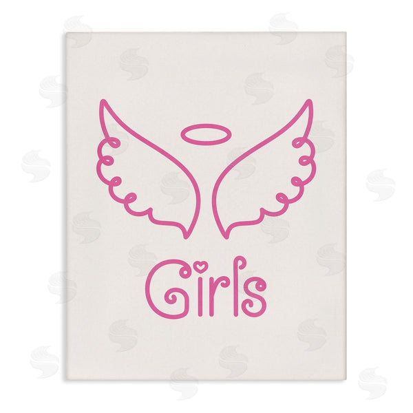 stupell industries Nataly White | Minimal Angel Girls Wall Art