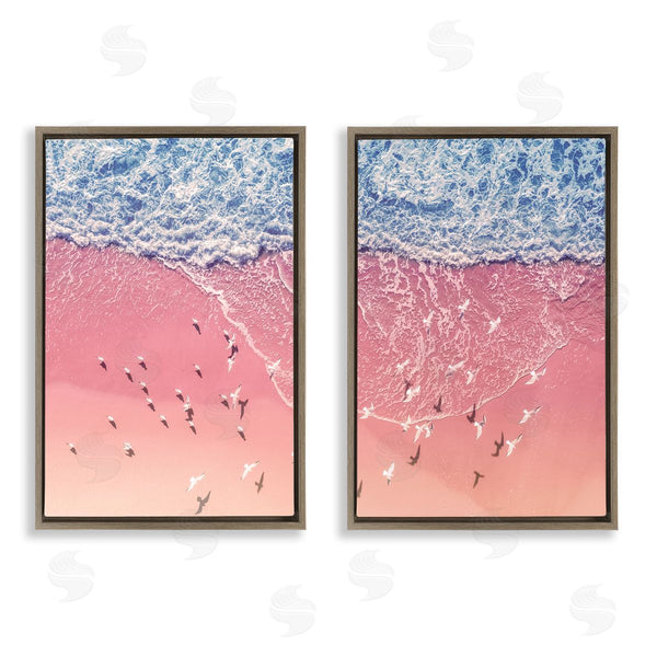 Stupell Industries Nataly White | Minimalist Aerial Beach Wall Art