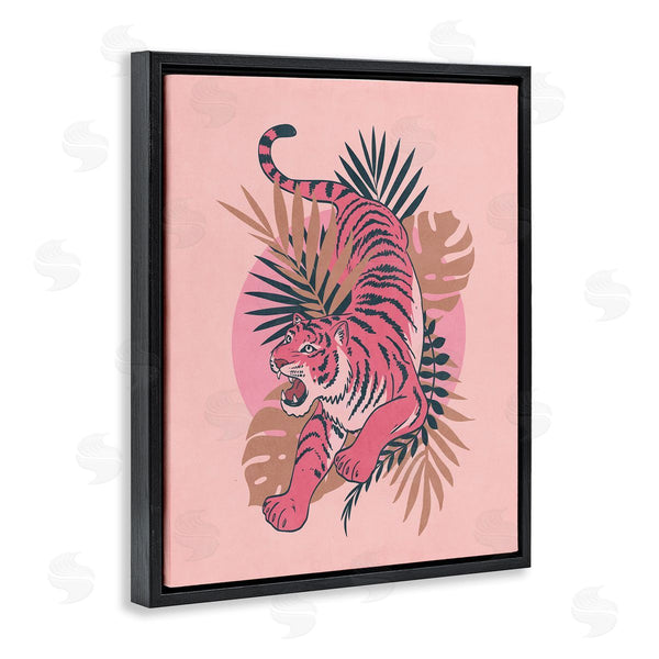 Stupell Industries Nataly White | Muted Retro Tiger Wall Art