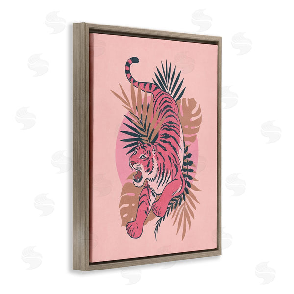 Stupell Industries Nataly White | Muted Retro Tiger Wall Art