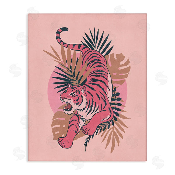 stupell industries Nataly White | Muted Retro Tiger Wall Art