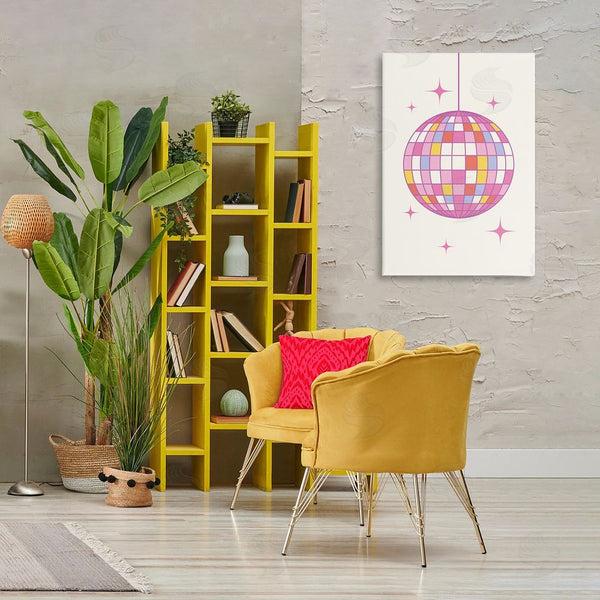 Stupell Industries Nataly White | Pastel Disco Ball Wall Art