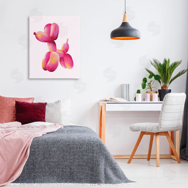 Stupell Industries Nataly White | Pink Balloon Dog Wall Art