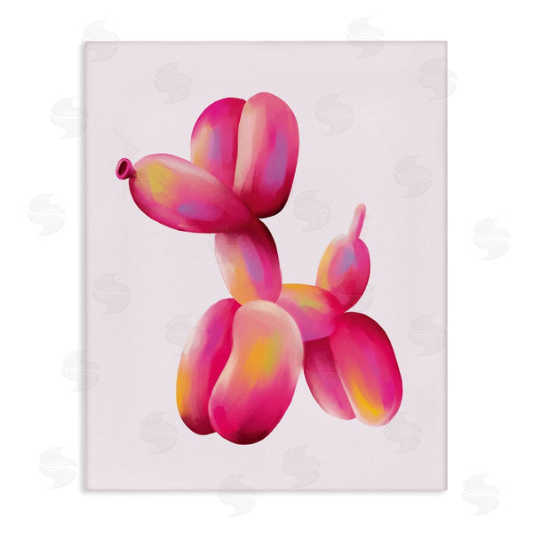 stupell industries Nataly White | Pink Balloon Dog Wall Art