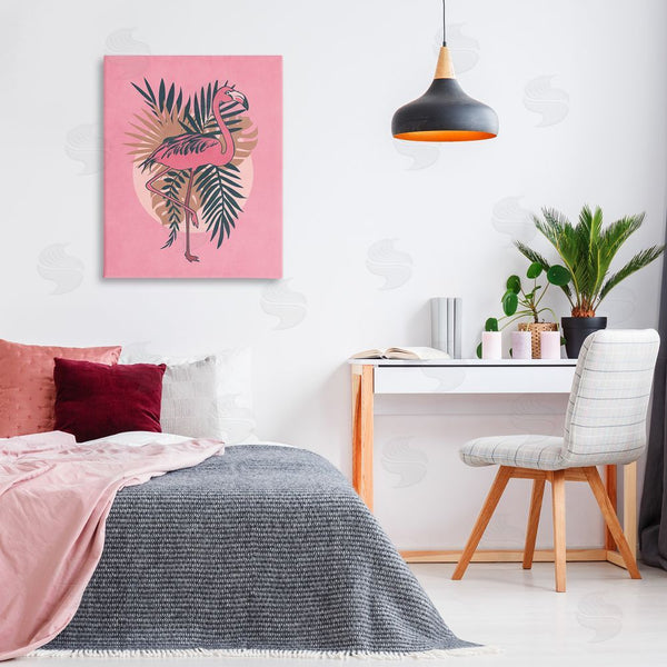 Stupell Industries Nataly White | Pink Retro Flamingo Wall Art