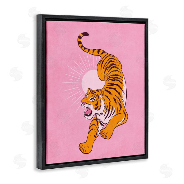Stupell Industries Nataly White | Preppy Roaring Tiger Wall Art