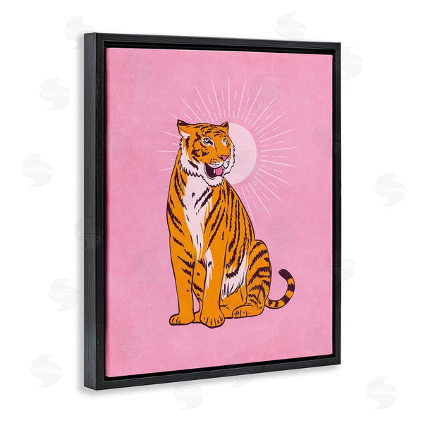 Stupell Industries Nataly White | Preppy Tiger On Pink Wall Art