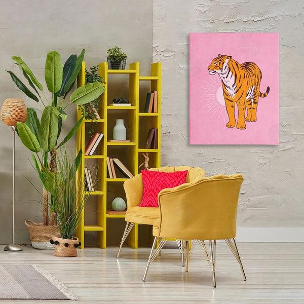 Stupell Industries Nataly White | Preppy Tiger Standing Wall Art