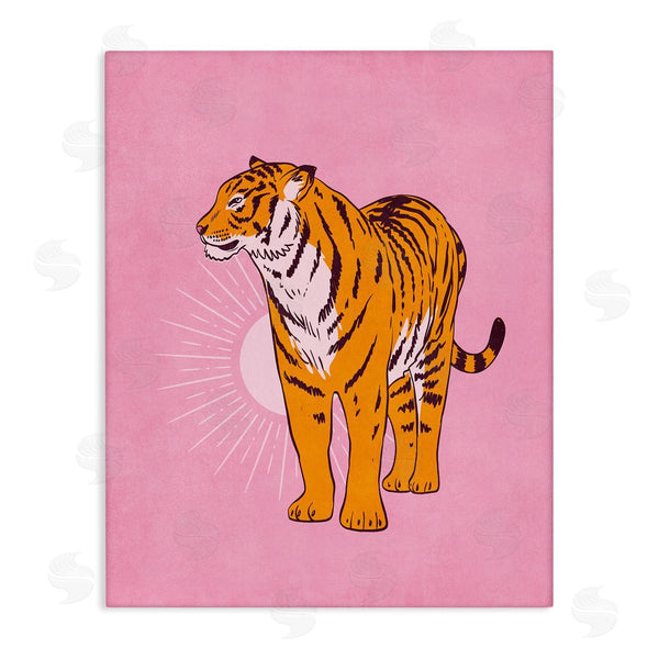 stupell industries Nataly White | Preppy Tiger Standing Wall Art