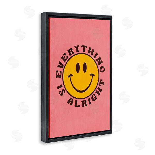 Stupell Industries Nataly White | Retro Everything Is Alright Wall Art