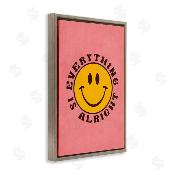 Stupell Industries Nataly White | Retro Everything Is Alright Wall Art