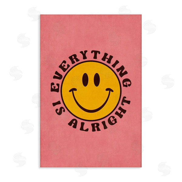 stupell industries Nataly White | Retro Everything Is Alright Wall Art