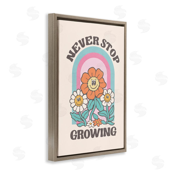 Stupell Industries Nataly White | Retro Never Stop Growing Wall Art