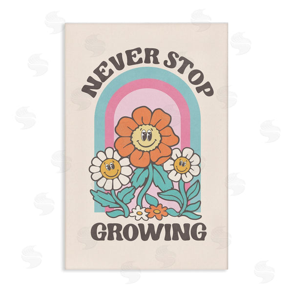 stupell industries Nataly White | Retro Never Stop Growing Wall Art