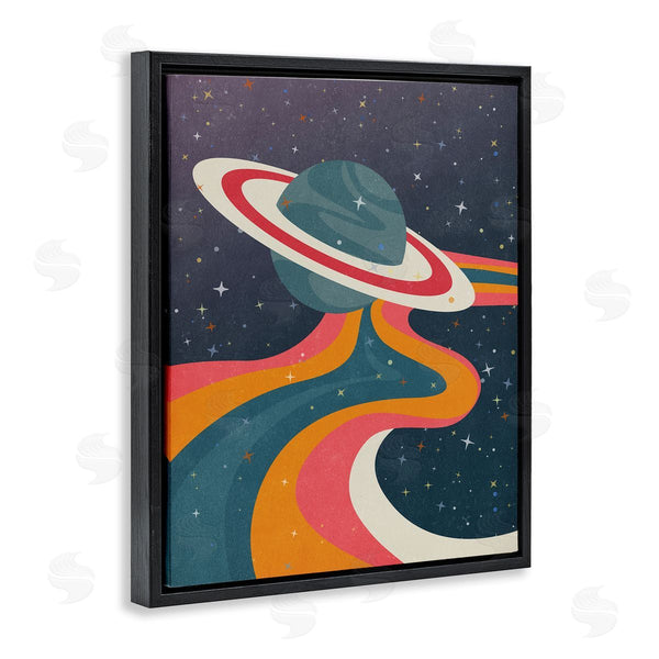 Stupell Industries Nataly White | Retro Space Planet Wall Art