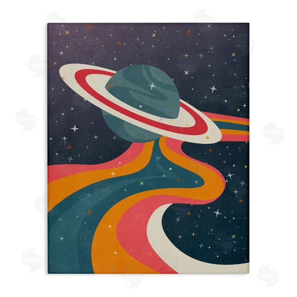 stupell industries Nataly White | Retro Space Planet Wall Art