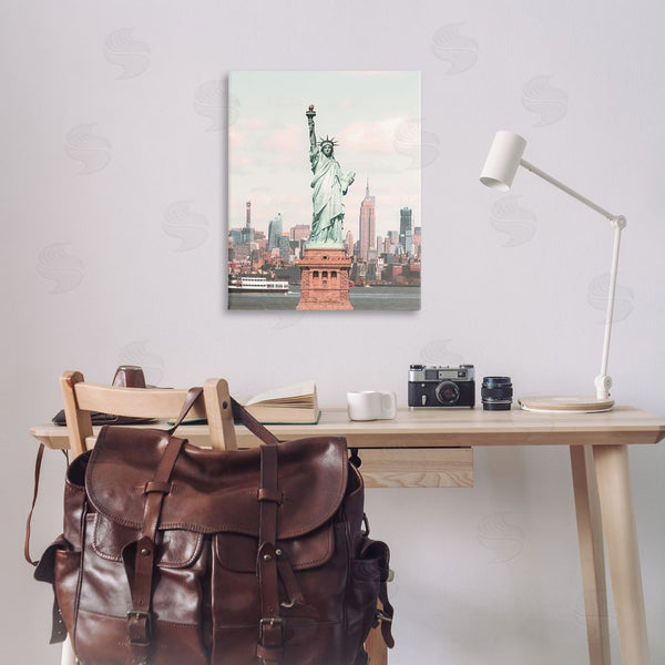 Stupell Industries Nataly White | Statue Of Liberty Skyline Wall Art