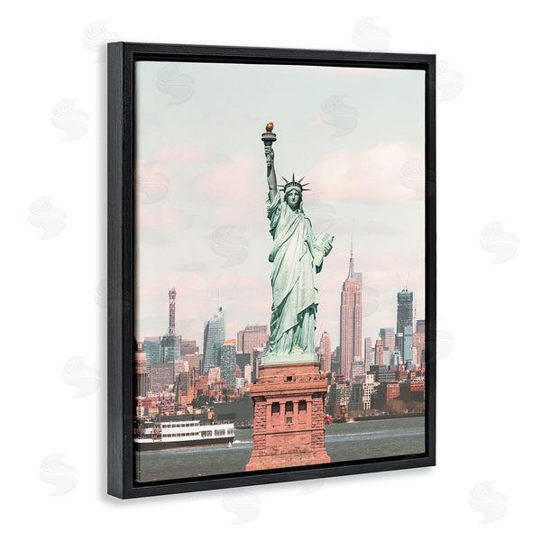 Stupell Industries Nataly White | Statue Of Liberty Skyline Wall Art