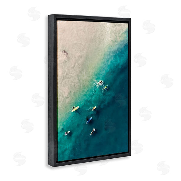 Stupell Industries Nataly White | Surfers On Vivid Shore Wall Art
