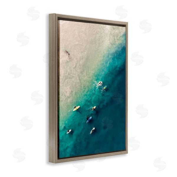 Stupell Industries Nataly White | Surfers On Vivid Shore Wall Art