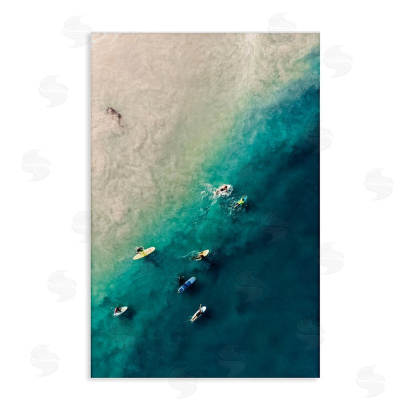 stupell industries Nataly White | Surfers on Vivid Shore Wall Art