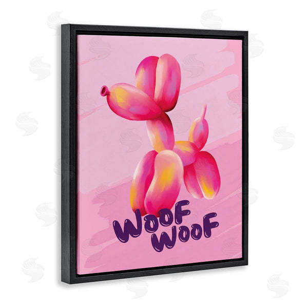 Stupell Industries Nataly White | Woof Balloon Dog Wall Art