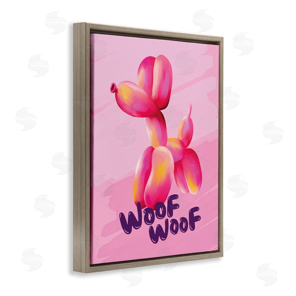 Stupell Industries Nataly White | Woof Balloon Dog Wall Art