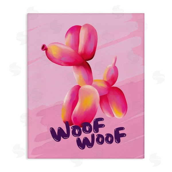 stupell industries Nataly White | Woof Balloon Dog Wall Art