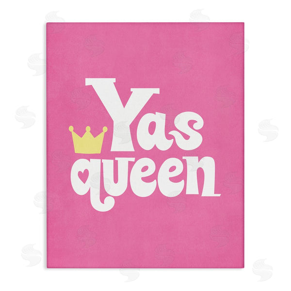 stupell industries Nataly White | Yas Queen with Crown Wall Art